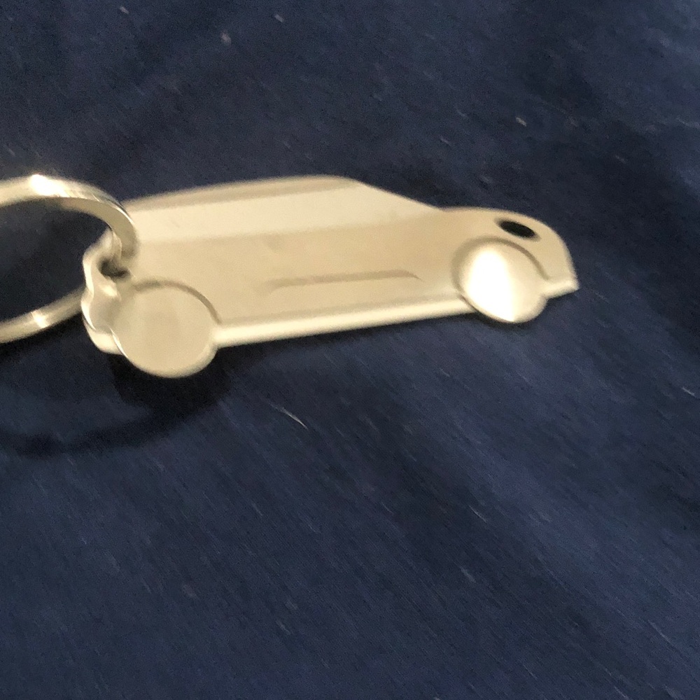 Authentic Mini Silver Car Keychain - Picture 3 of 3